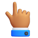 A hand with its index finger extended in cartoonish style.